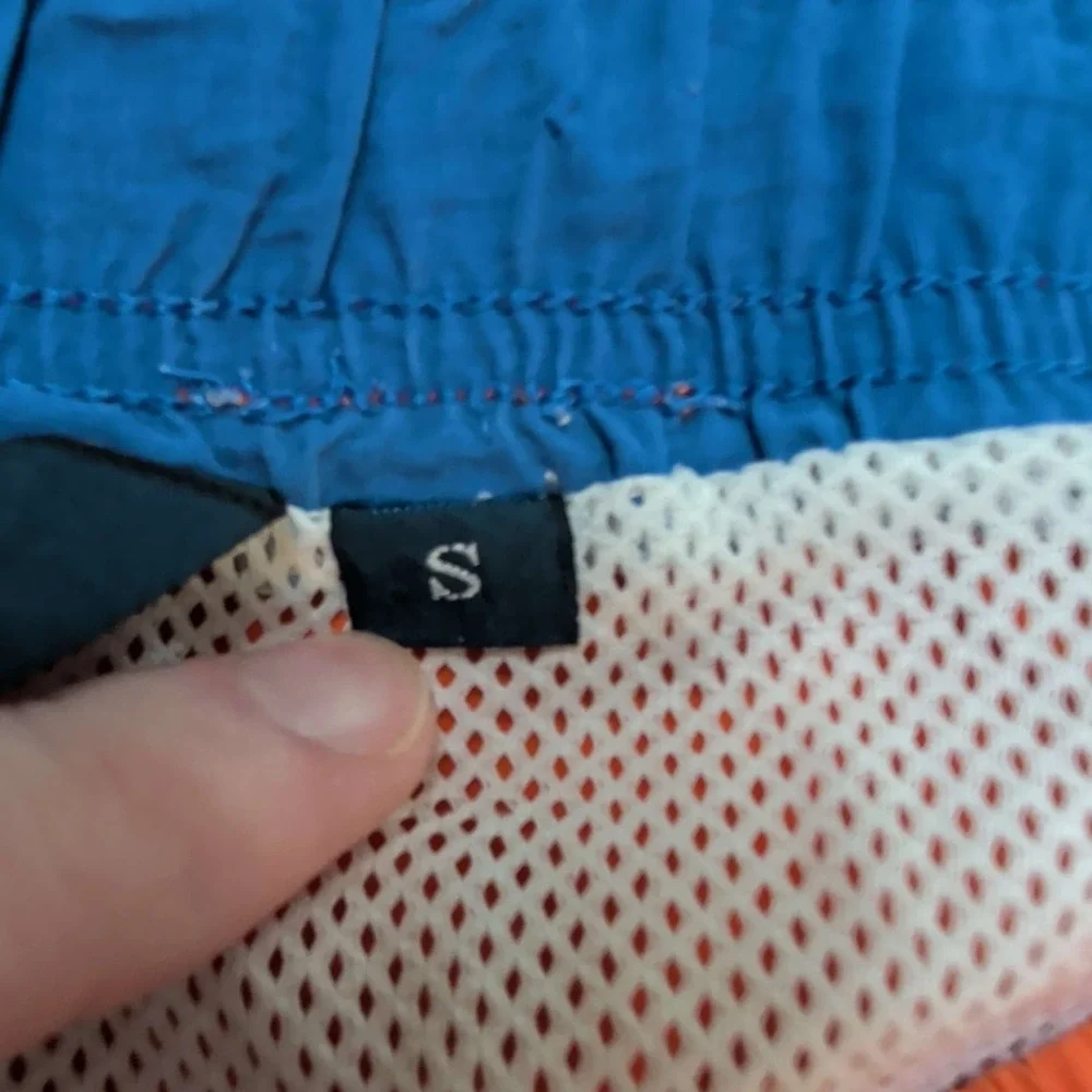 Polo Ralph Lauren Swim Trunks Mens Small Orange Blue Pony Logo 5